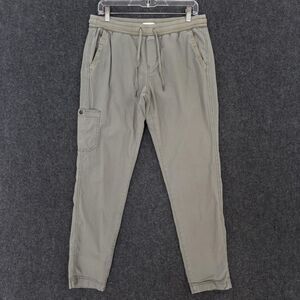 LL Bean Cargo Jogger Pants Women's Medium Green Elastic Waist Stretch Casual